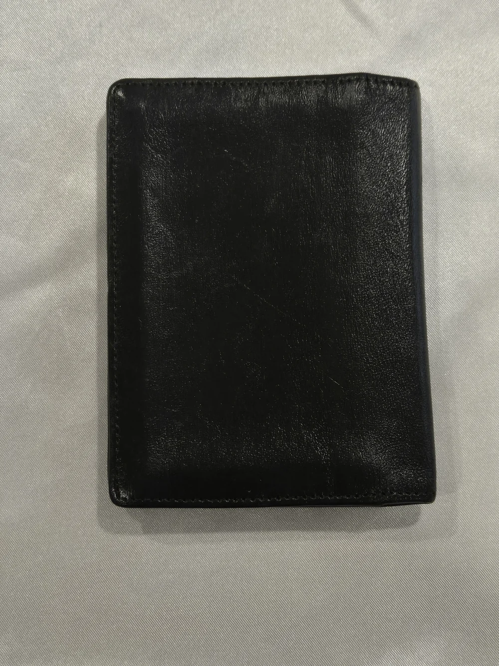 CHANEL Authentic Black Stitched CC Leather Card Holder With COA